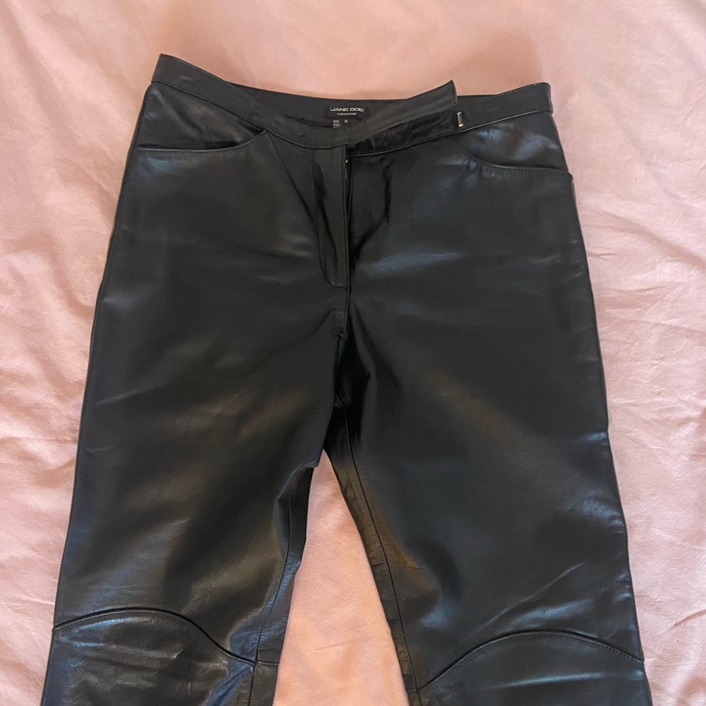 Black leather pants